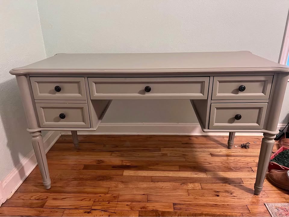 Grey Wood Solid Desk